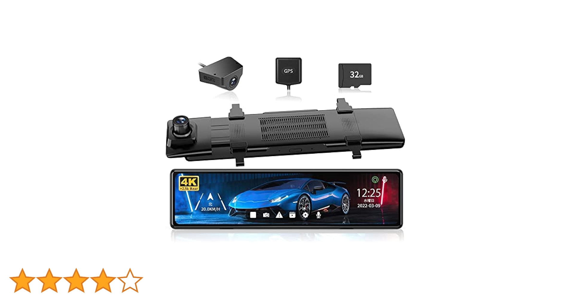 Amazon.co.jp: REDTIGER T27 ドライブレコーダー ミラー型 4K